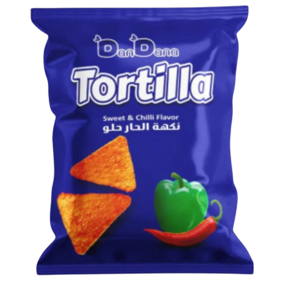 دندنة شيبس تورتيلا حار حلو 20 غم 