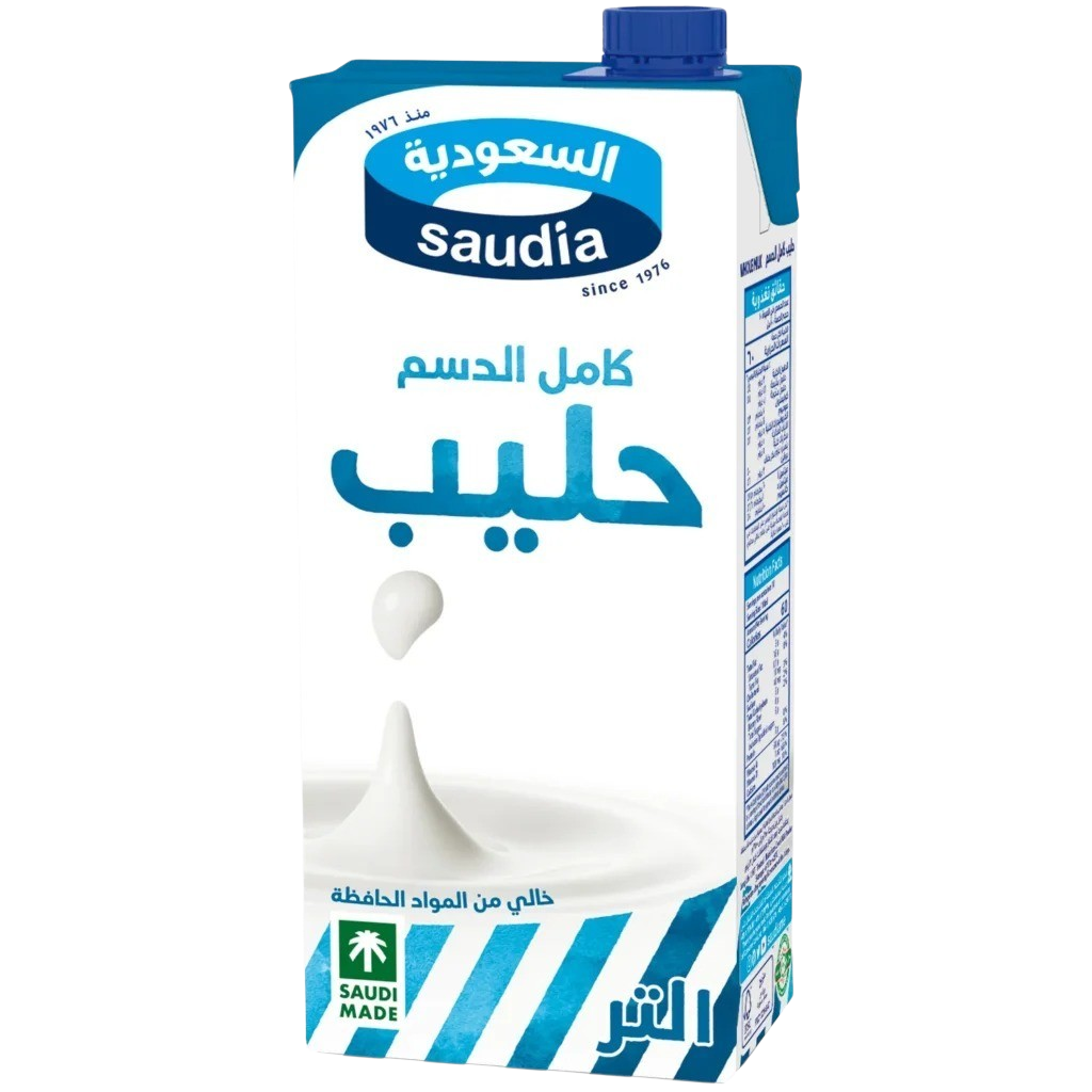 السعودية حليب سائل كامل الدسم 1 لتر 