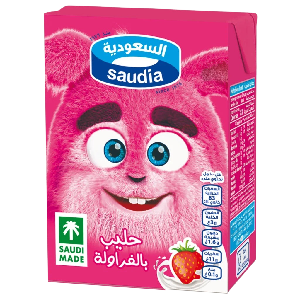 السعودية حليب بالفراولة 200 مل 