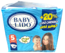بيبي ليدو حفاظات اطفال مقاس (5) *28